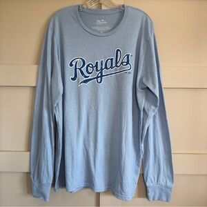 Majestic Threads Kansas City Royals MLB Powder Blue Long Sleeve T-Shirt Size XL
